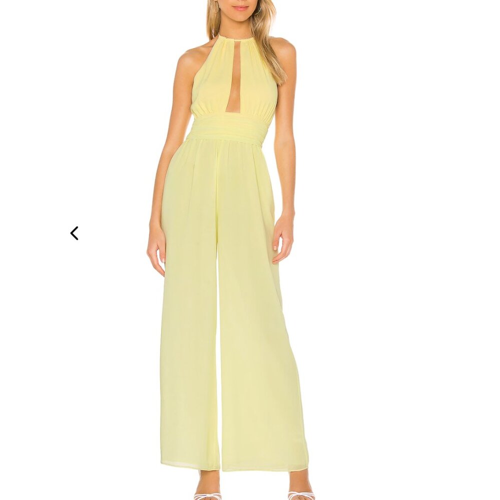 REVOLVE NBD Size Medium Summer Chic Indira Yellow Jumpsuit